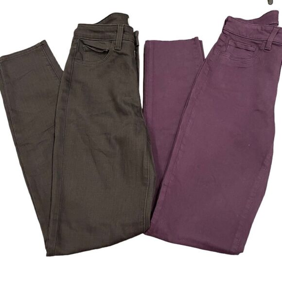 NEW L’Agence   Bundle 2 Skinny Jeans in Black And Purple .Size 25 - Picture 1 of 16
